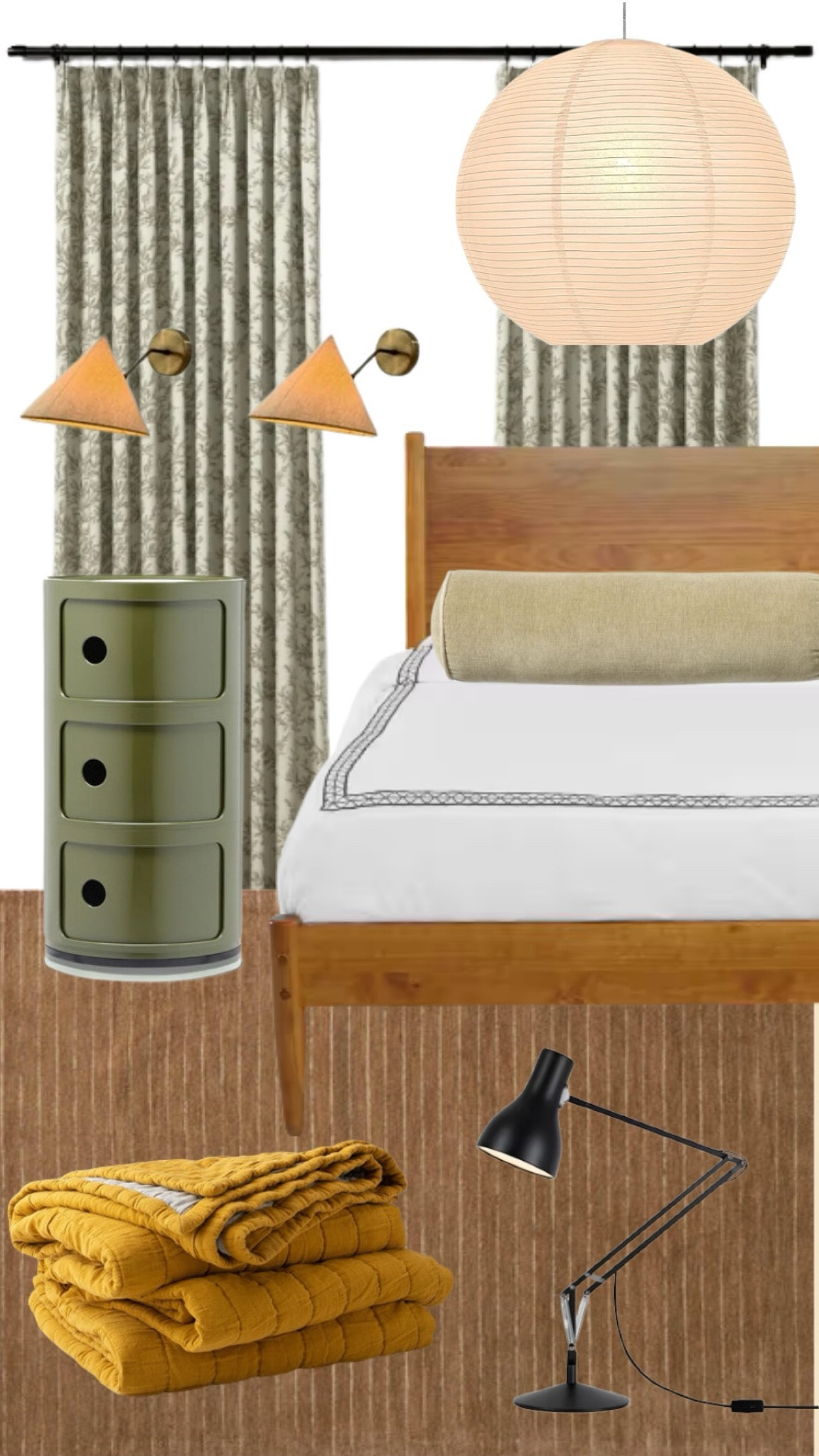 Minimal MCM Vintage bedroom inspo 

#LTKHome #LTKStyleTip