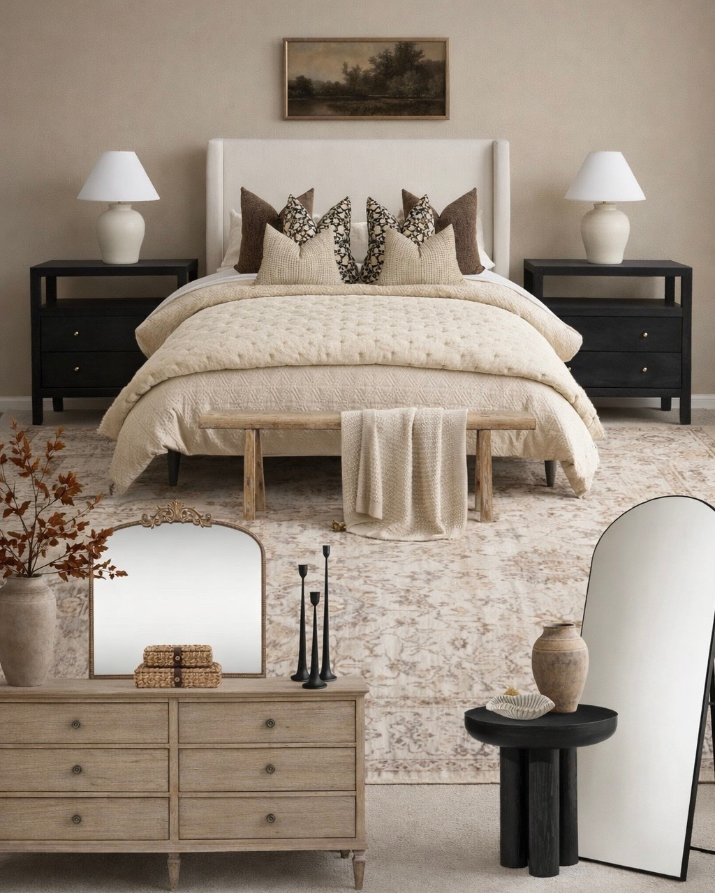 Curated Bedroom Collection – Neutral Layers & Timeless Style

Follow @farmtotablecreations on Instagram for more cozy home inspiration.

This curated bedroom look blends timeless neutrals with organic textures for a warm, collected feel. A soft upholstered bed anchors the space, styled with layered pillows and a cozy quilt. Black nightstands and sculptural lamps add contrast, while the vintage-inspired rug, carved dresser, and oversized leaning mirror bring depth and charm. I finished the look with simple accessories—like woven baskets, fall stems in a ceramic vase, and black candlesticks—for that perfectly balanced mix of classic and modern.

#BedroomCollection #NeutralBedroom #CuratedHome #BedroomRefresh #BedroomFurniture #upholsteredbed #neutralbedding #vintagerug #nightstands #dresserstyling #floorlamp #leaningmirror #fallstems #bedroomdecor #bedroominspo




#LTKHome #LTKSaleAlert