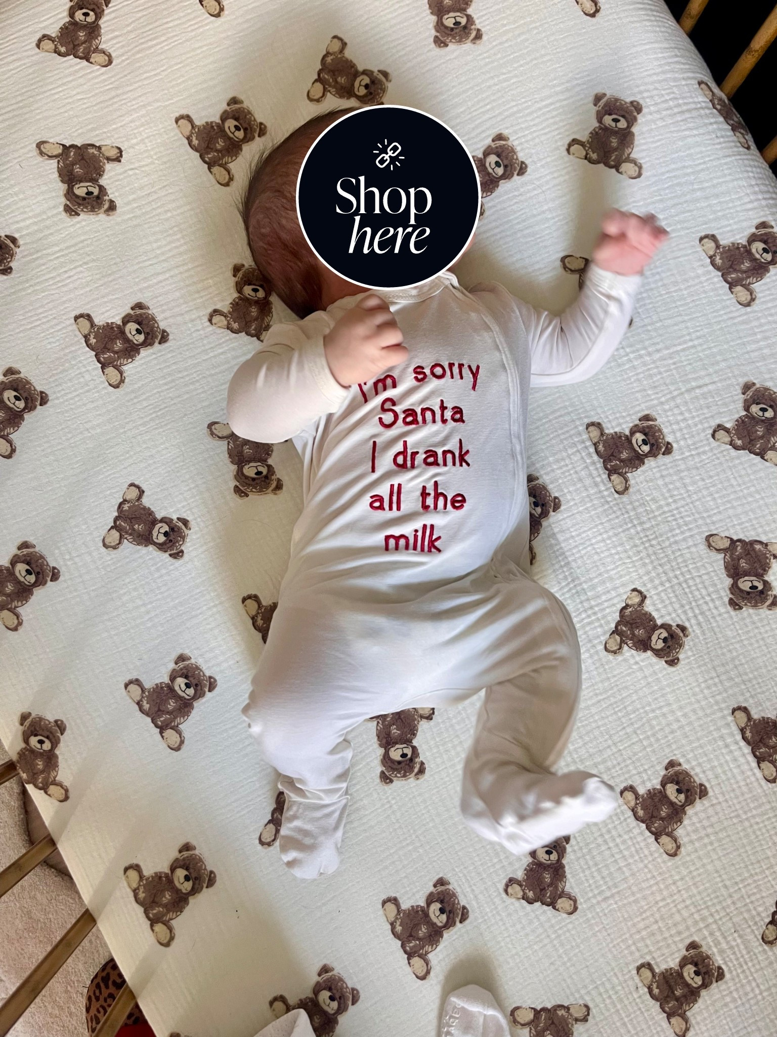 The sweetest Christmas outfit for your baby boy or baby girl this holiday! Runs through to size, our boys in 0 to 3! Teddy bear crib sheet is from Amazon!

#LTKHoliday #LTKBump #LTKBaby