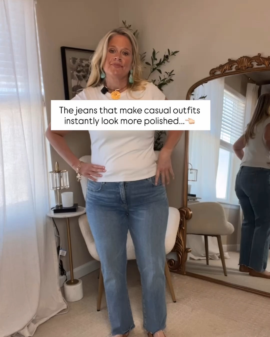 ✨Tap the bell, save and ❤️ for over 40 fashion, midlife style, midsize fashion and luxury looks for less. 

The jeans that make casual outfits instantly look more polished.

⬇️Sizing information:
12 tts 

👑"Helping you look good, feel good!" - Lindsey Denver

#LTKMidsize #LTKOver40 #LTKPlusSize