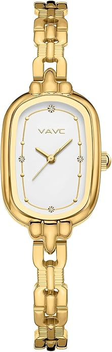 Women's Vintage Gold Bracelet Watch,Small Oval Analog Quartz Watch with Luxury Diamonds Dial,Wate... | Amazon (US)