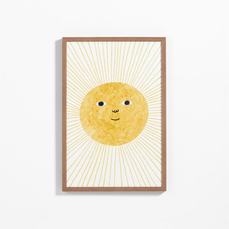 Sun Beams Large Framed Wall Art Print | Crate & Kids | Crate & Barrel