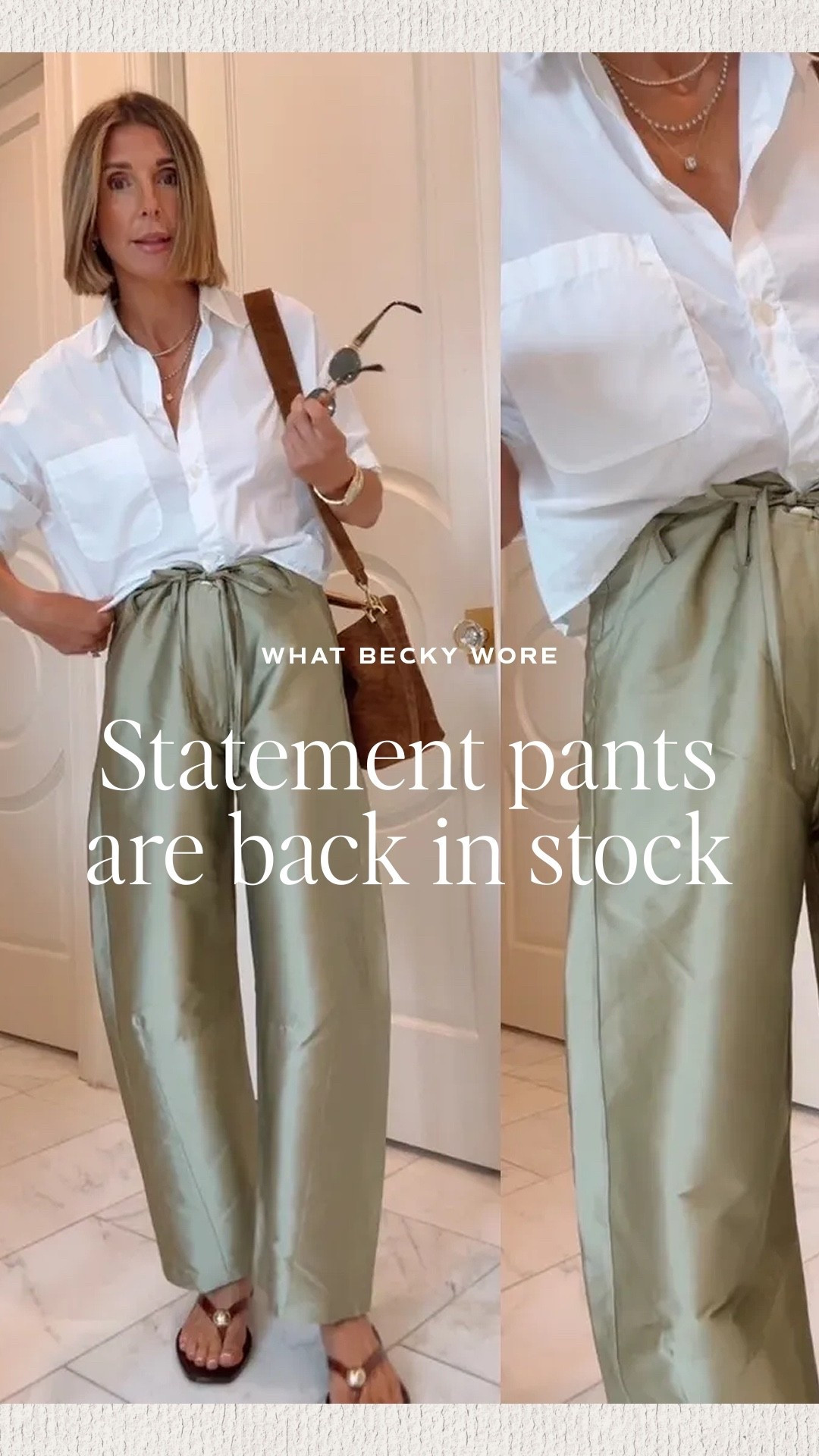 Todays outfit. These pants are back in stock at @Shopbop and so fun! 

Wearing size xs/small in my top
Wearing size 1 in my bottoms

#LTKsummer #LTKstyletip