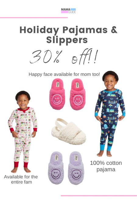 30% off pajamas and slippers for the entire family! Now with Target Circle! 

Happy face, smiley face, kids pajamas, family pajama, holiday time, Black Friday sale, holiday sales, toddler pajamas, toddler slippers

#LTKHoliday #LTKGiftGuide #LTKfamily