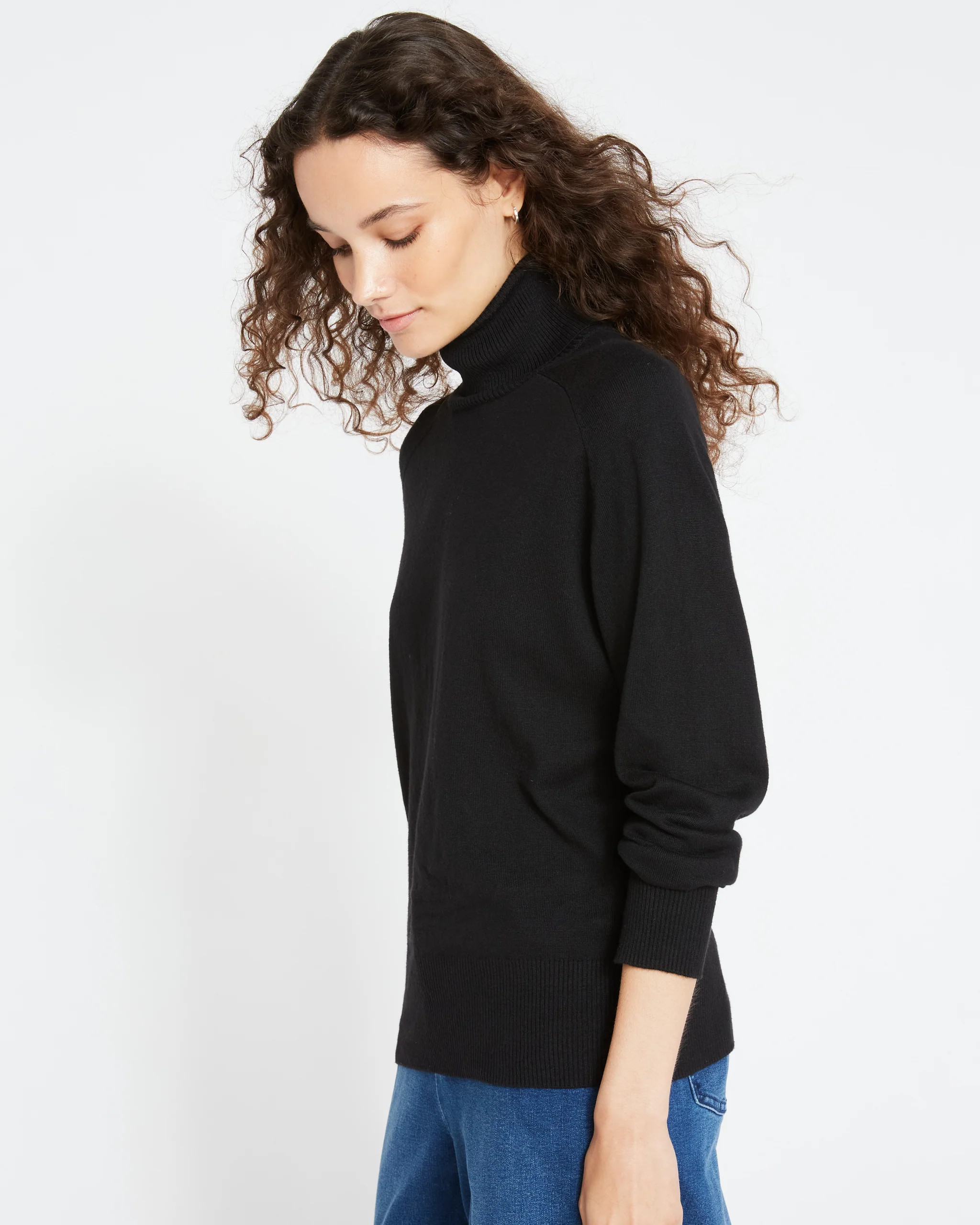Renee Raglan Turtleneck - Black | Universal Standard