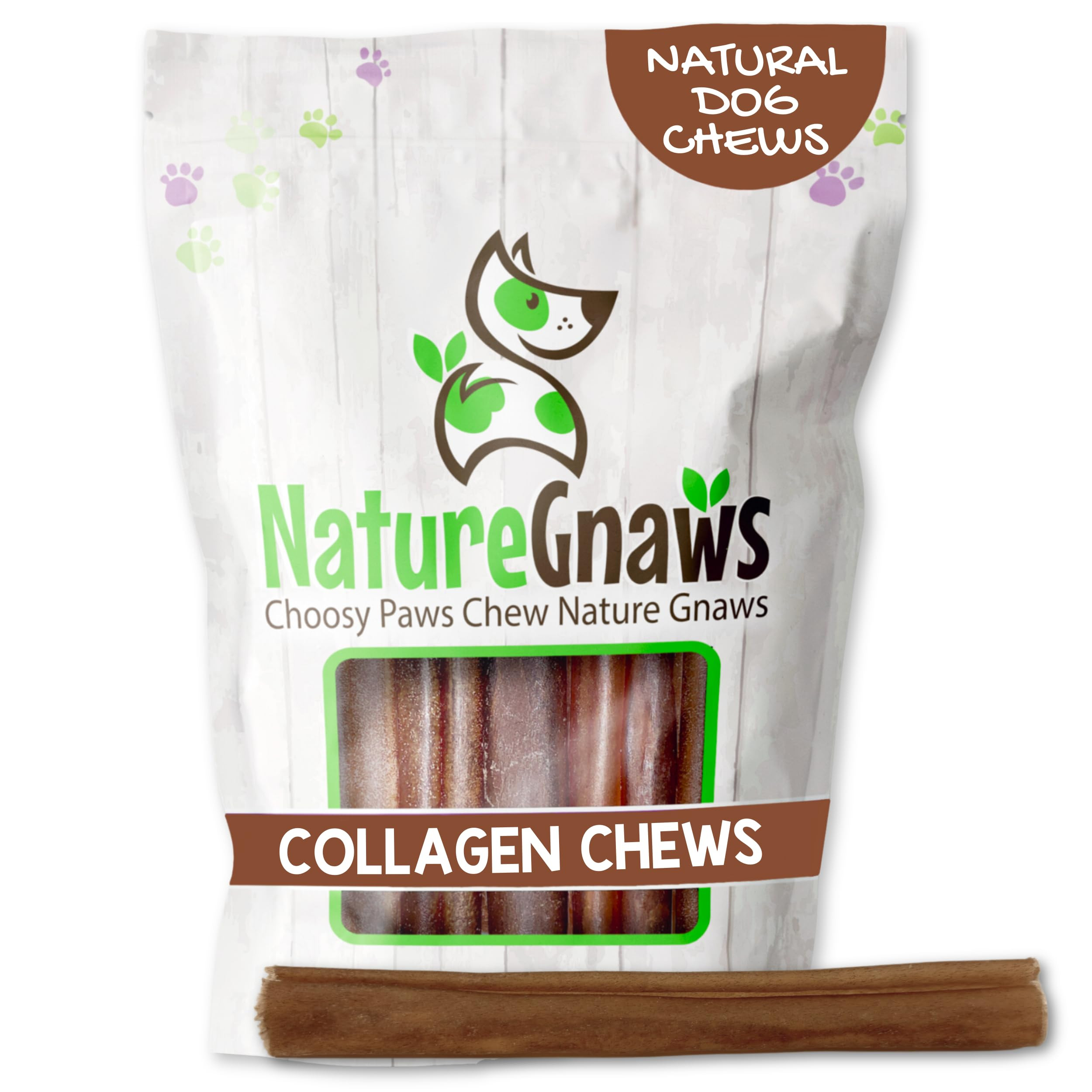 Nature Gnaws Collagen Sticks for Dogs 6" (12 Count) - Long Lasting for Small and Medium Dogs - Na... | Amazon (US)