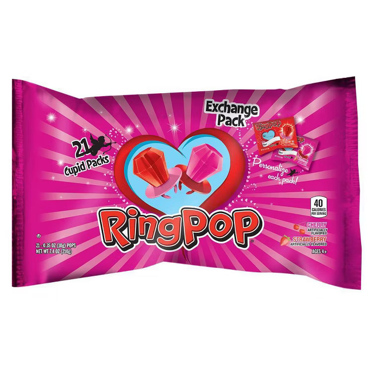 Ring Pop Valentine's Laydown Bag - 7.4oz/21ct | Target