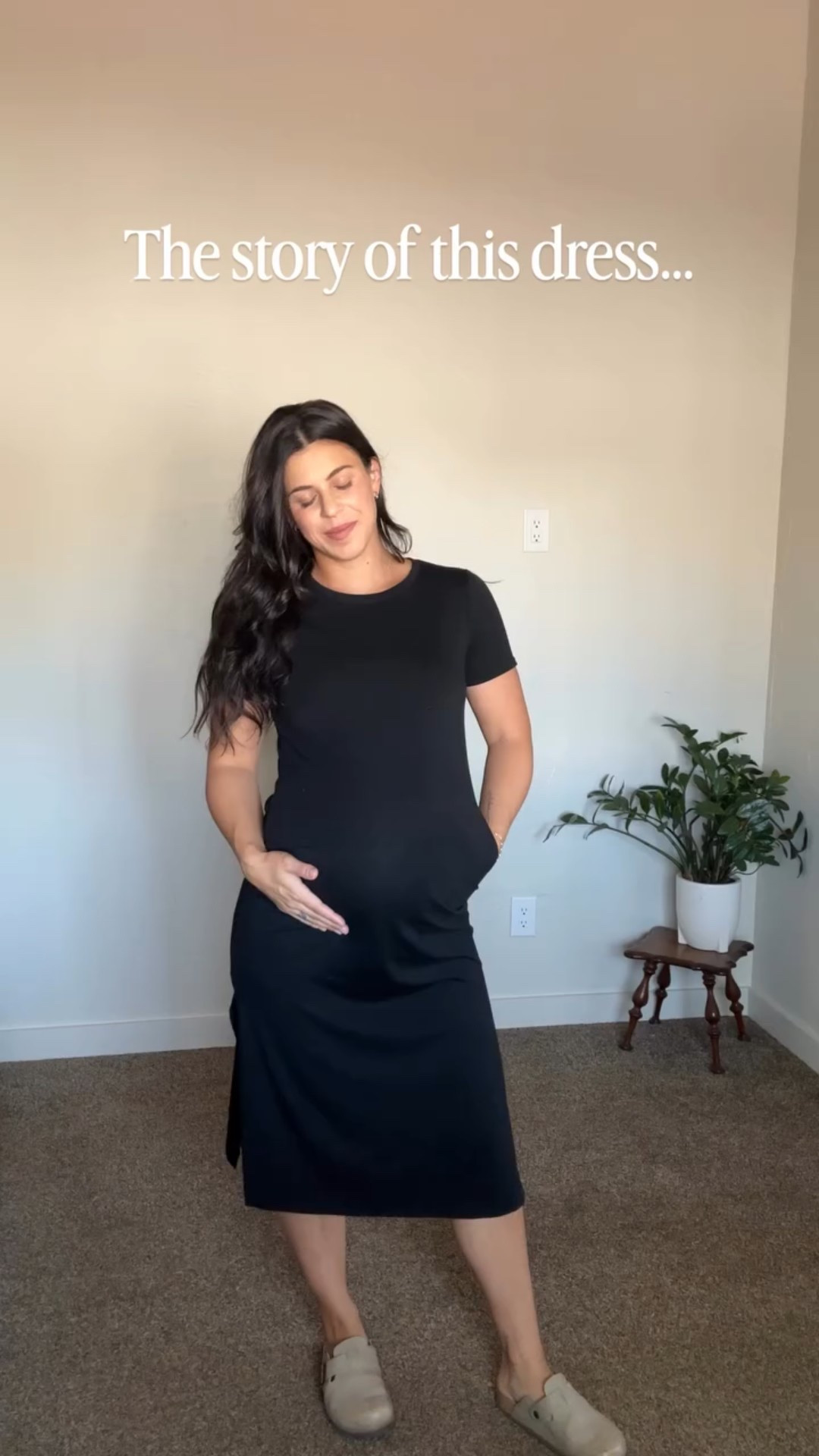 For those of you on baby watch they’re not here yet lol - this is a story from baby #2 🤣

Literally can’t believe that actually happened—i gave birth to my second son in the amazon dress my GMA bought me ✨ one of my genuine prayers was not to give birth in a hospital gown, and she made sure that prayer was answered.

it’s been hard this time around knowing she isn’t here on earth to meet baby #3, but i feel her so close in the little ways she would have loved to show up for me. 🤍

as always, comment “dress” below & i’ll send you the link. it’s truly tried + tested—bump-friendly, works postpartum, and yes it has side pockets (they do stick out a little as your belly grows but never bothered me). definitely one of my pregnancy staples.
