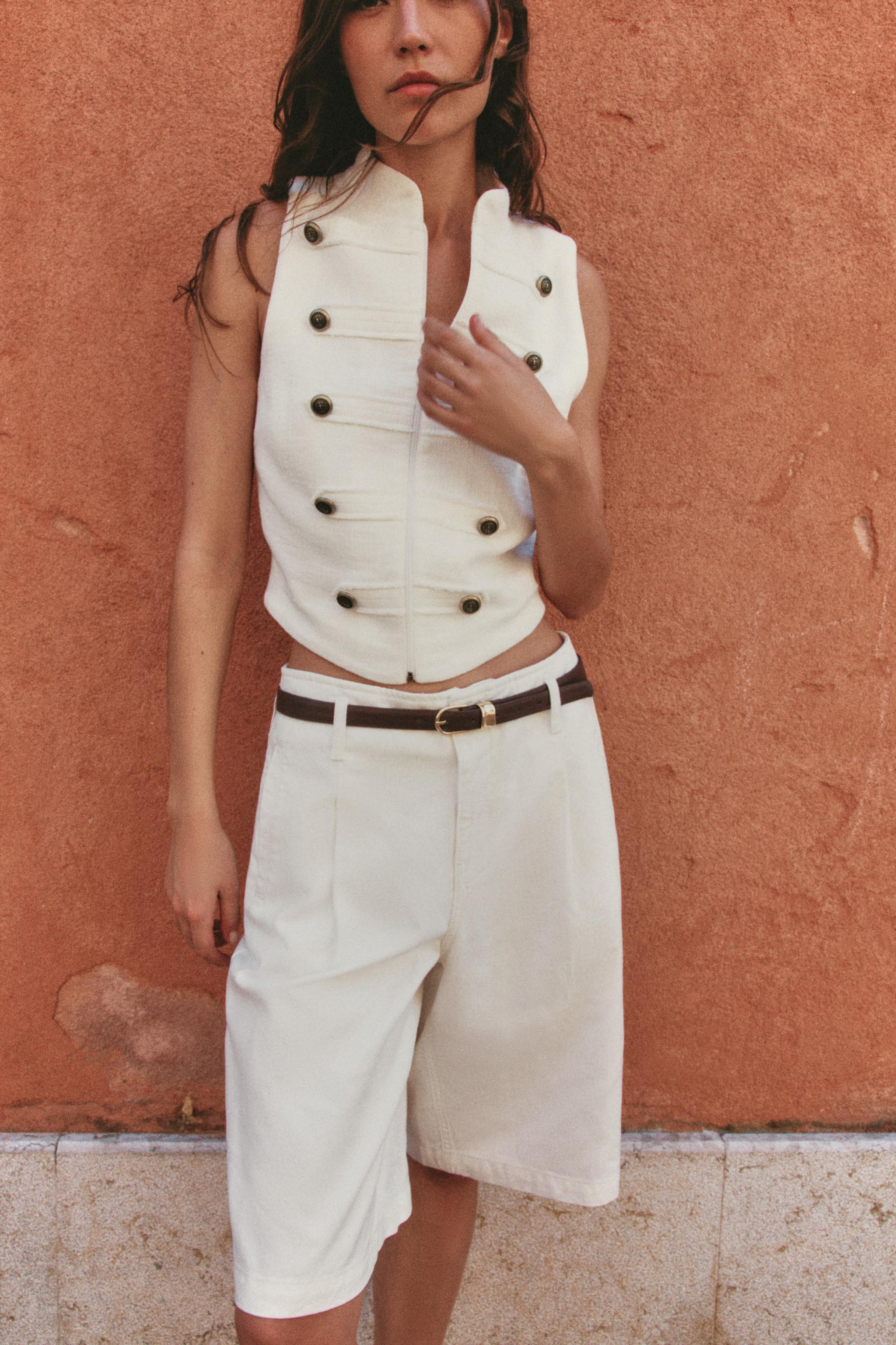 HALTER BUTTON VEST | Zara US
