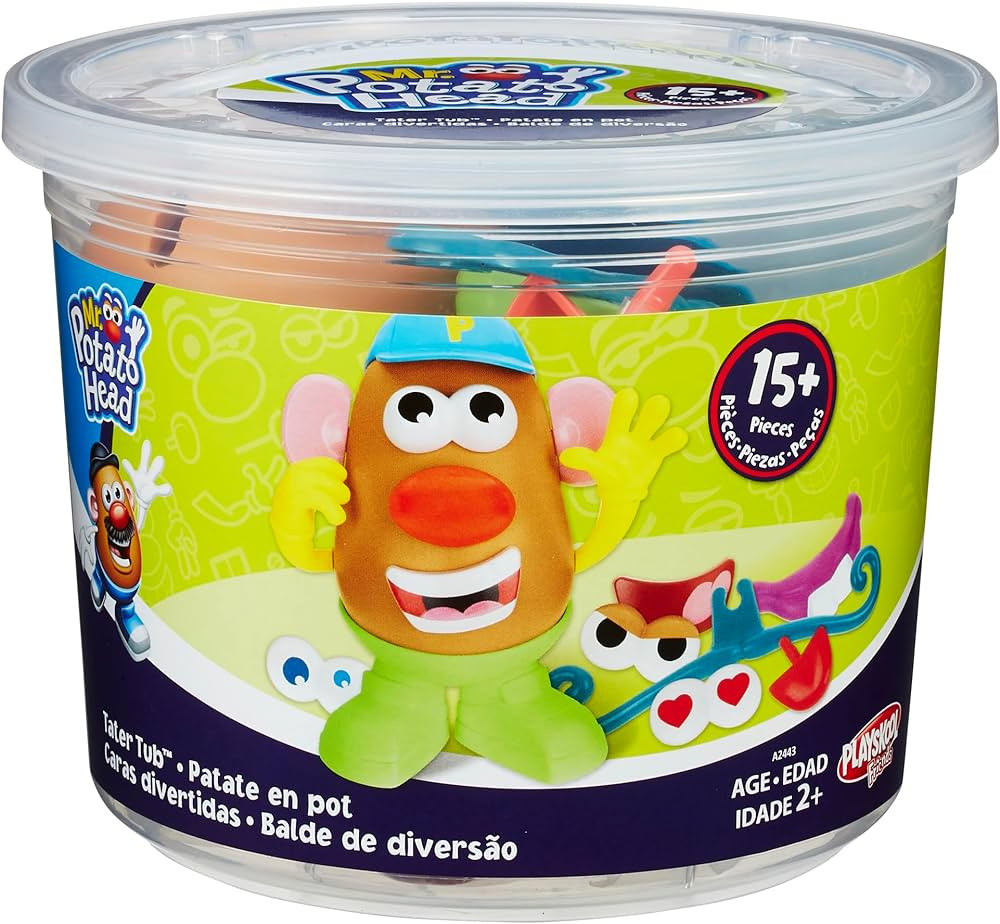 Mr. Potato Head Tater Tub Toy, Potato Head Set for Kids 2 Years and Up, Includes 17 Parts and Pie... | Amazon (US)
