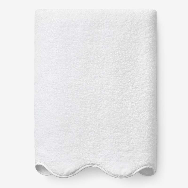 Scalloped Edge Bath Sheet - White | The Company Store