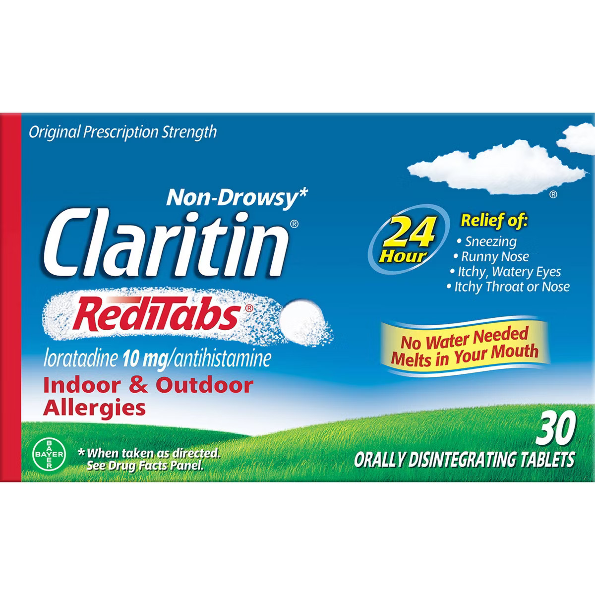 Claritin Allergy Relief 24 Hour Non-Drowsy Loratadine RediTab Dissolving Tablets - 30ct | Target