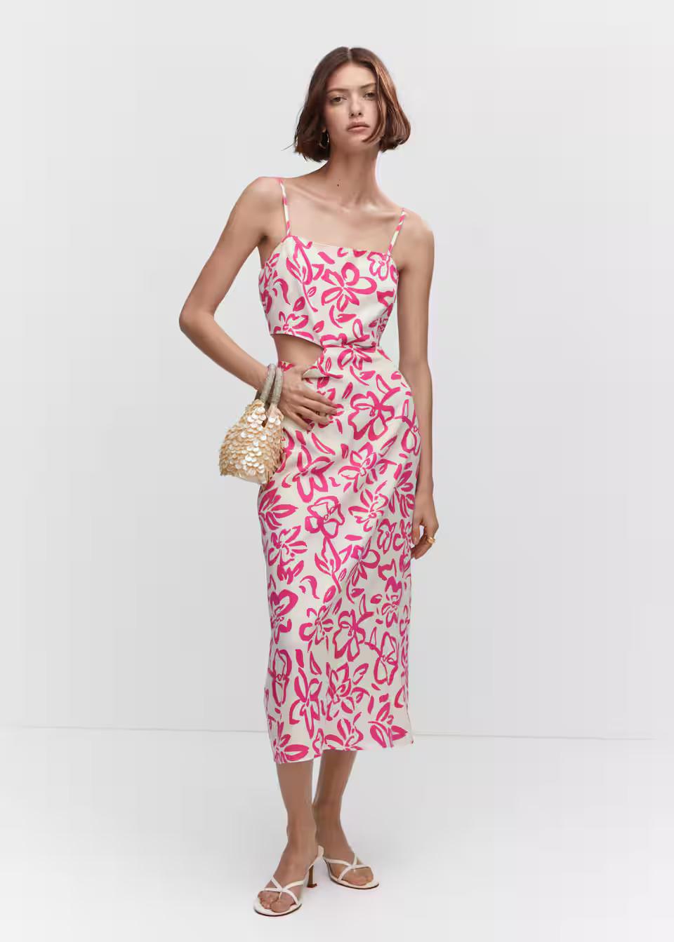 Vestito stampato spacco  -  Donna | Mango Italia | Mango IT