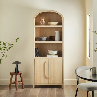 Burlywood Traditional Manufactured Wood Standard Bookcase | Wayfair North America