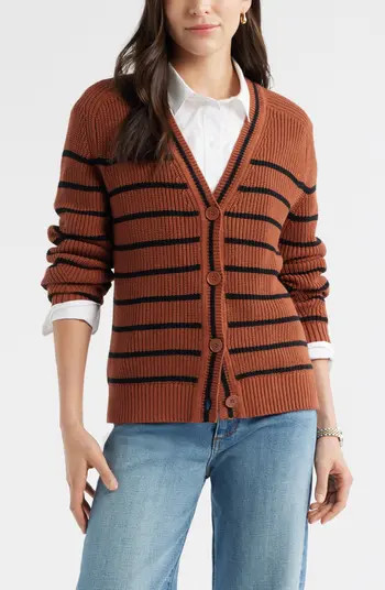 Caslon® Shaker Stitch Short Cardigan | Nordstrom | Nordstrom