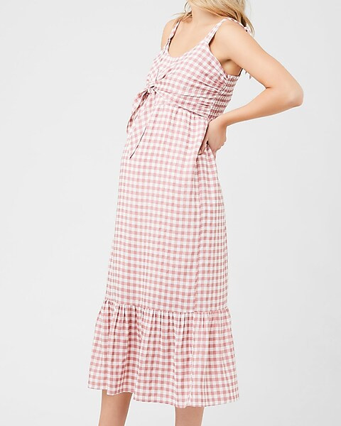 Ripe Maternity Gingham Nursing Dress | Express