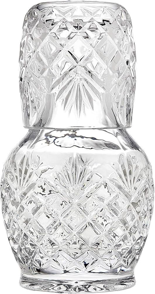 Godinger Shannon Night Water Carafe with Tumbler Glass - The Carafe Holds 16 oz, The Cup 8 oz | Amazon (US)