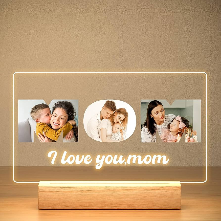 Personalized Mothers Day Gifts for Mom from Daughter & Son, Custom Mom Picture Frames with Night ... | Amazon (US)
