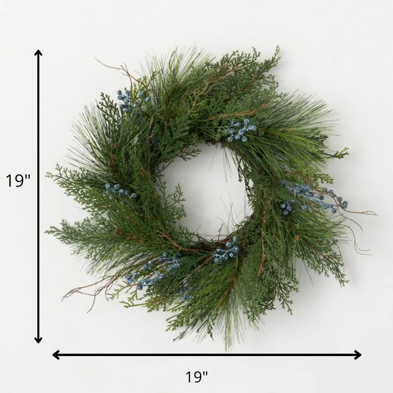 The Twillery Co. 15" Faux Juniper Wreath & Reviews | Wayfair | Wayfair North America