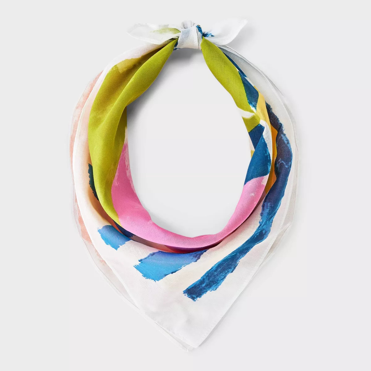 Women's Summer Lemon & Drink Graphic Scarf - Universal Thread™ White/Blue | Target
