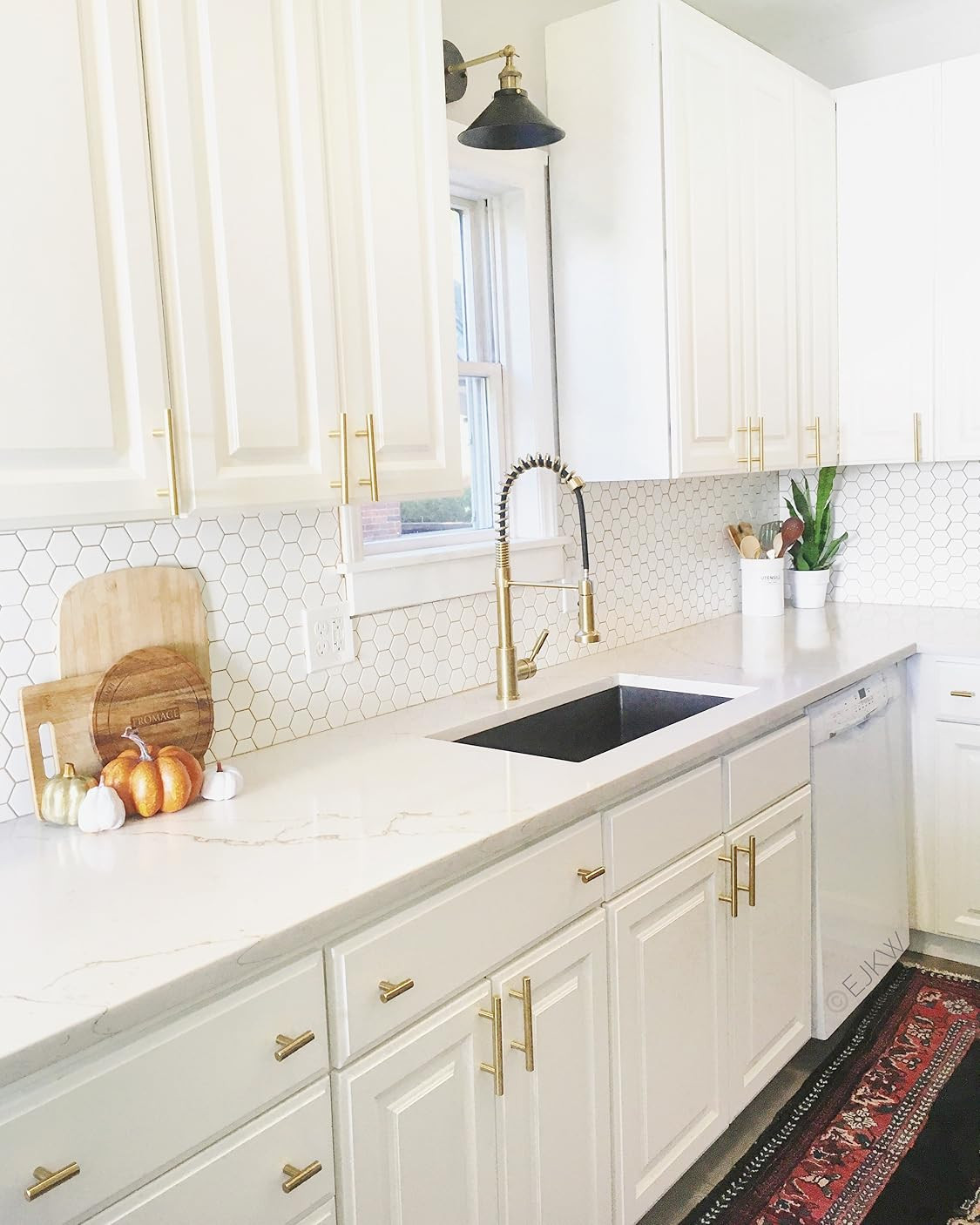 Ravinte 30 Pack Gold Cabinet Handles 8 Inch Brushed Brass Square Cabinet Pulls Gold Hardware for Kit | Amazon (US)