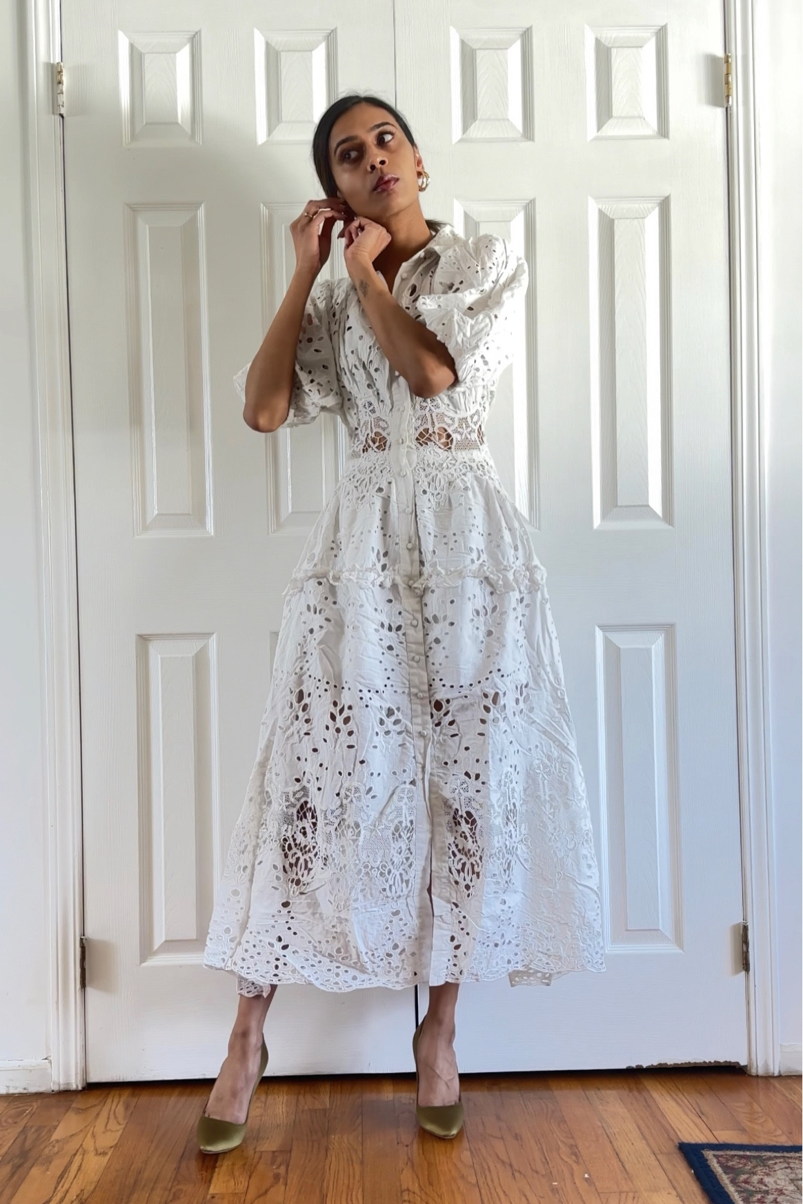 Effortless spring elegance in every stitch! Elevate your wardrobe with this gorgeous eyelet dress from ASOS, paired with vibrant heels and chunky hoops. From daytime chic to evening allure, this versatile ensemble effortlessly transitions from day to night with undeniable style. 🌼✨ #SpringStyle #DayToNight #EffortlessElegance

#LTKSpringSale #LTKwedding #LTKtravel