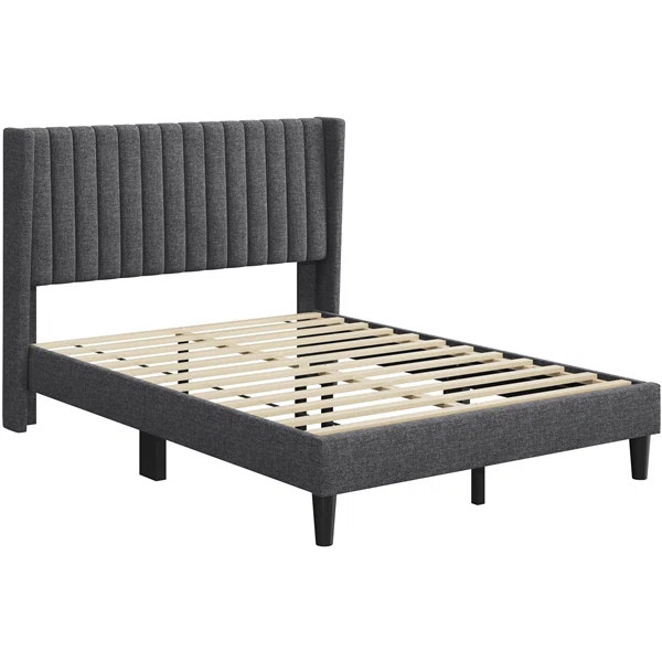 Upholstered Bed Frame with Wing Side | Wayfair North America