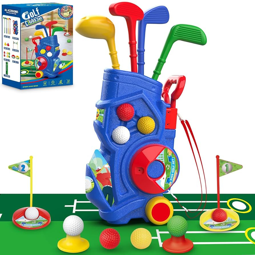 Toddler Golf Set, Kids Golf Clubs with Putting Mat, Toys for Boys 3 4 5+ Years Old, Sports Golf T... | Amazon (US)