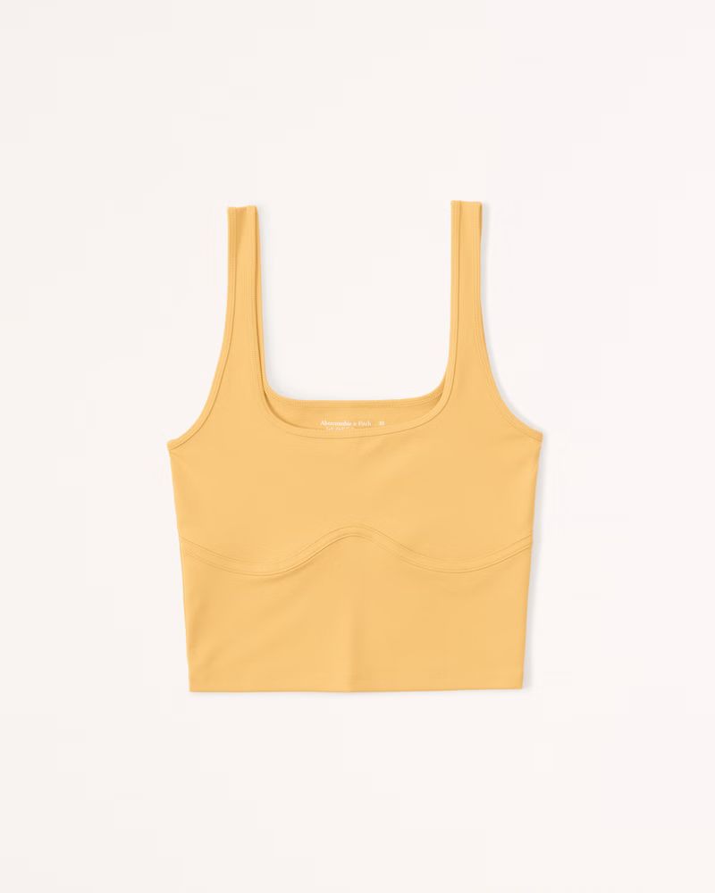 Seamless Fabric Corset Squareneck Tank | Abercrombie & Fitch (US)