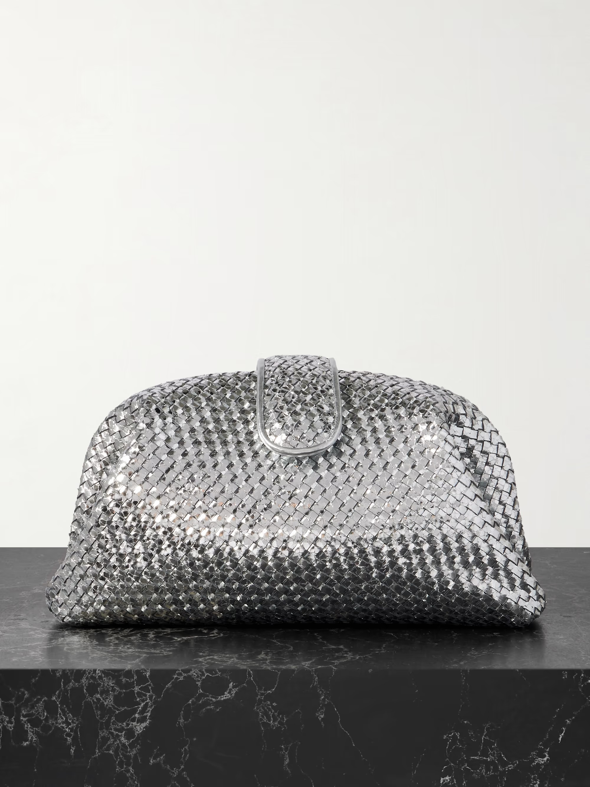 Lauren 1980 small intrecciato metallic leather clutch | NET-A-PORTER (UK & EU)