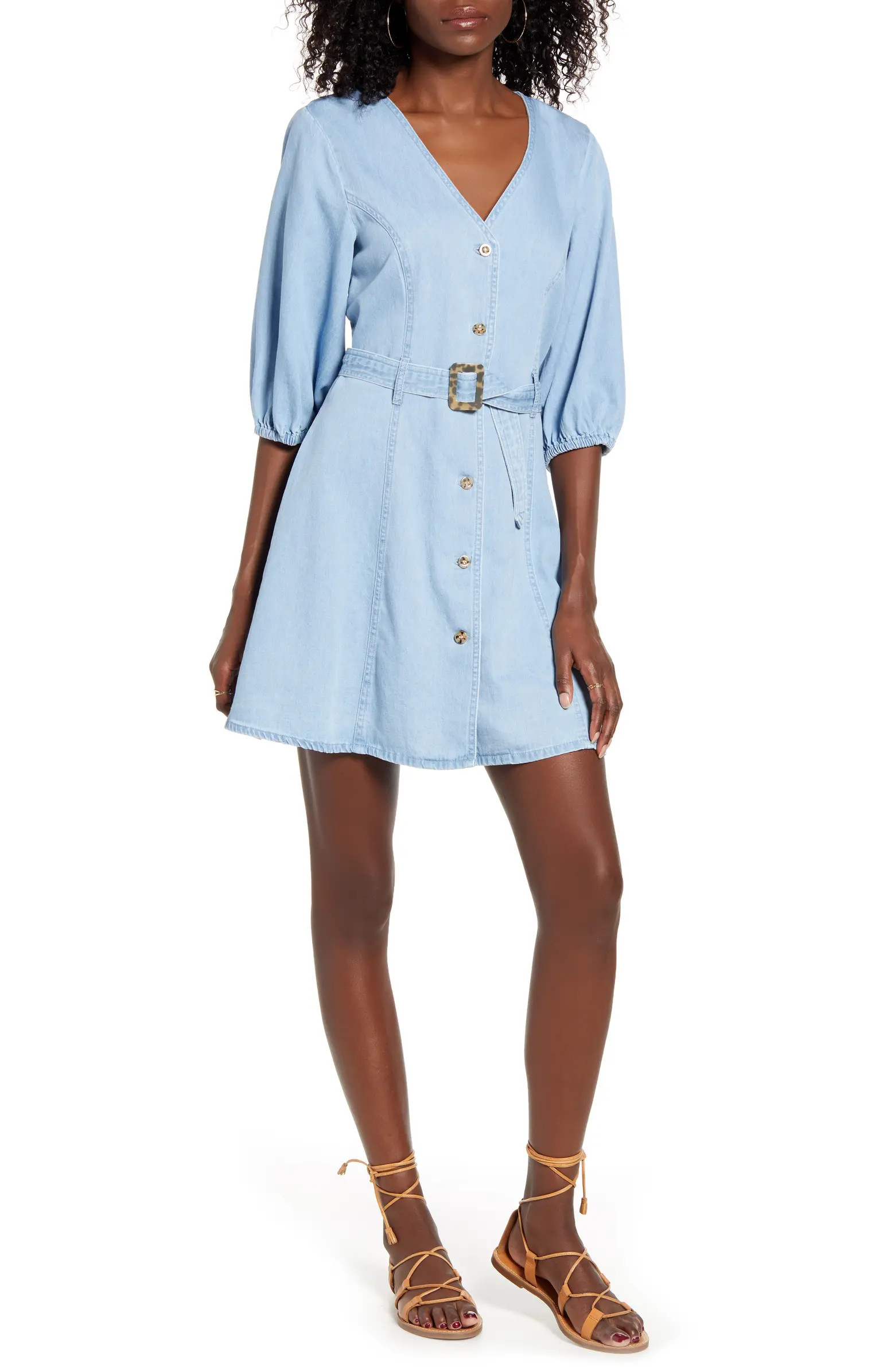 Clarisa Belted Chambray Dress | Nordstrom