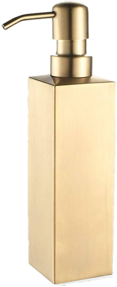 Brushed Gold Soap Dispenser Stand Stainless Steel Refillable Liquid Soap Dispenser Bottle for Bat... | Amazon (US)