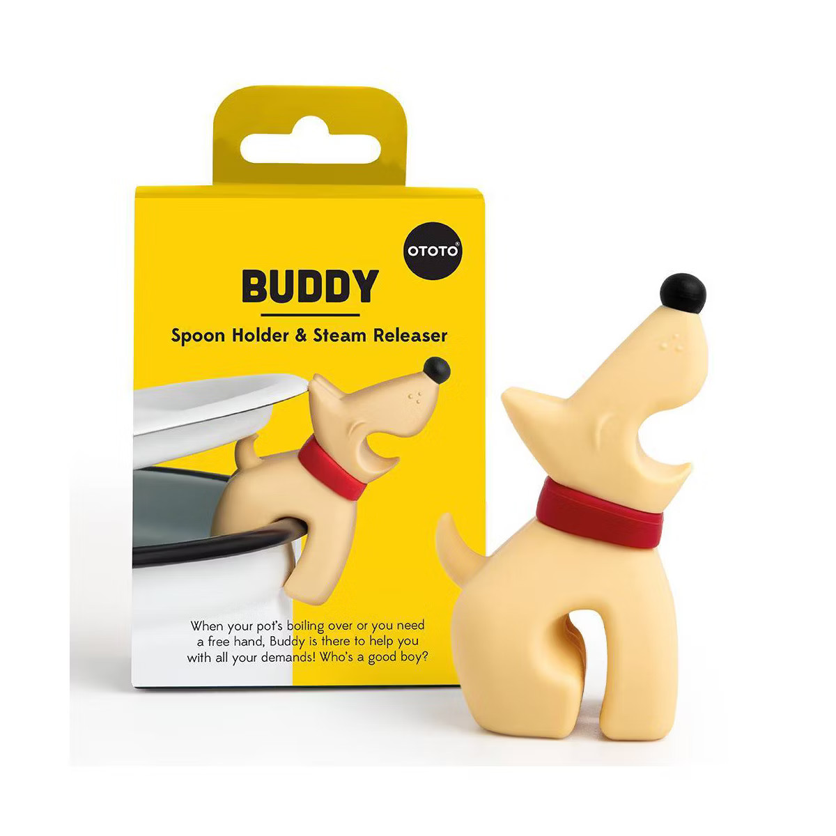Ototo Holiday Gift Silicone Buddy Dog Spoon Rest Steam Releaser Beige | Target