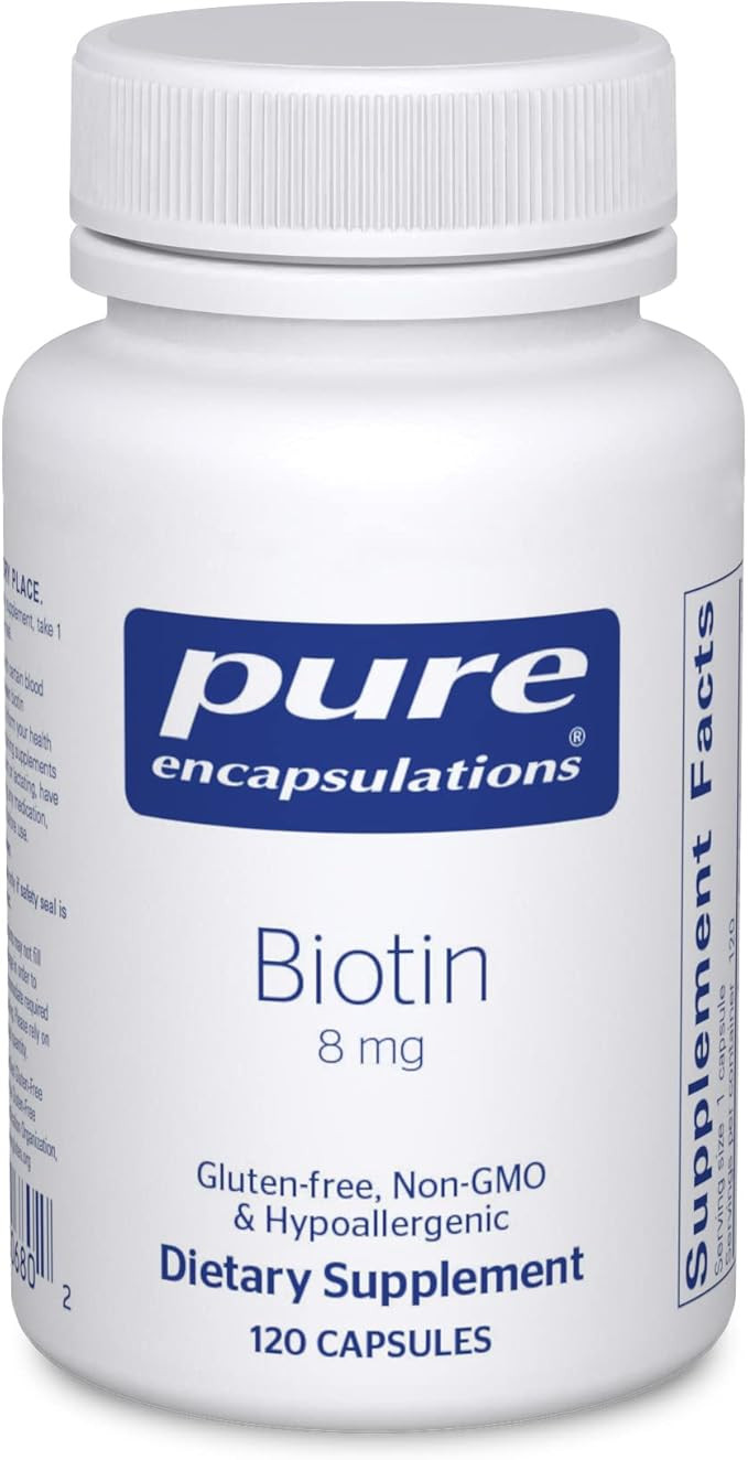 Pure Encapsulations Biotin 8 mg - B Vitamin Supplement to Aid Stress Relief, Hair, Skin & Nail St... | Amazon (US)