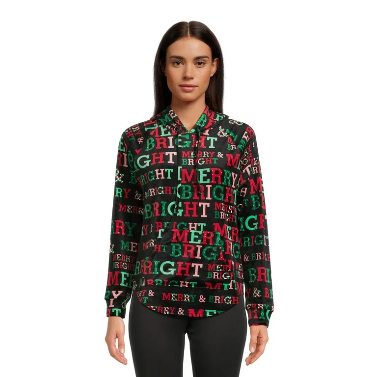 No Boundaries Juniors Christmas Pullover Hoodie, Sizes XS-3XL | Walmart (US)