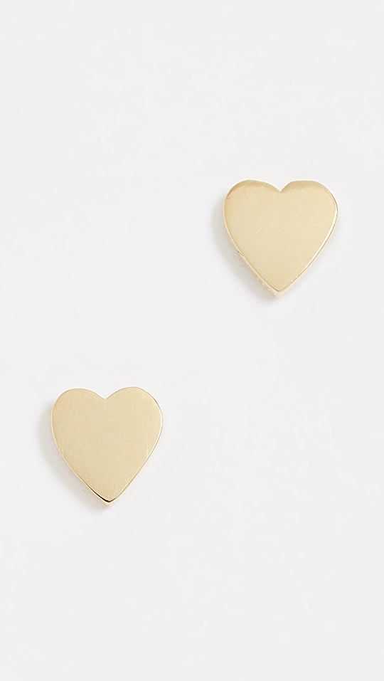 Jennifer Meyer Jewelry 18k Gold Heart Stud Earrings | SHOPBOP | Shopbop
