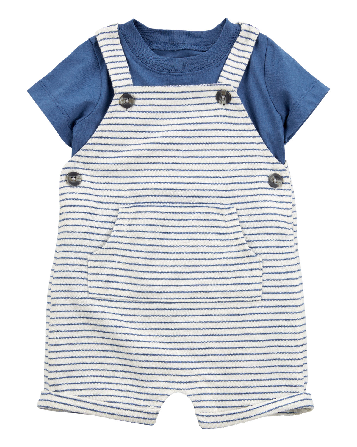 Baby 2-Piece Striped Tee & Shortall Set | Carter's Inc