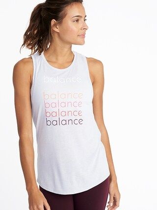 Relaxed Graphic Performance Muscle Tank for Women | Old Navy US