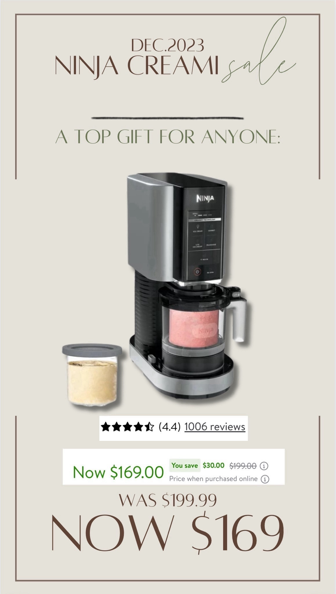 Ninja Creami — Last Minute Gifts with Online Pickup and Delivery from @walmart🎄🎁✨ y’all know I’m always looking at their deals first & most of these can arrive by Christmas if ordered asap! 🤎 #walmartpartner

Ice cream / Walmart finds / sale / gift guide / for her / for him / Holley Gabrielle / kitchen finds 

#LTKSeasonal #LTKsalealert #LTKGiftGuide