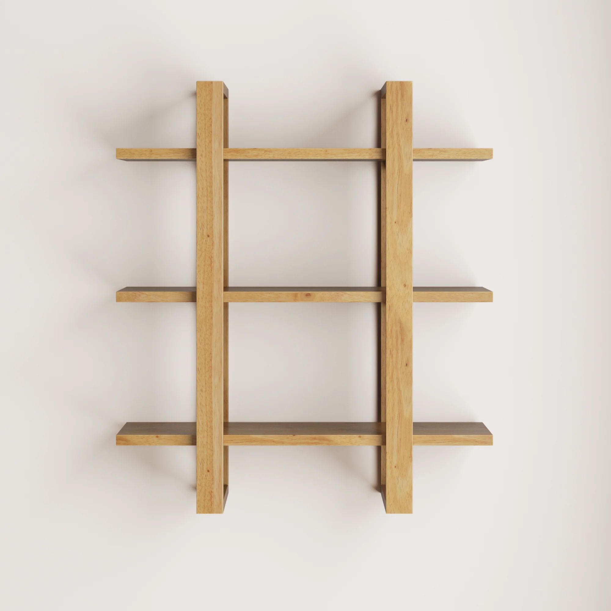 Solid Wood Adjustable Wall Shelf Warm Pine | Nathan James