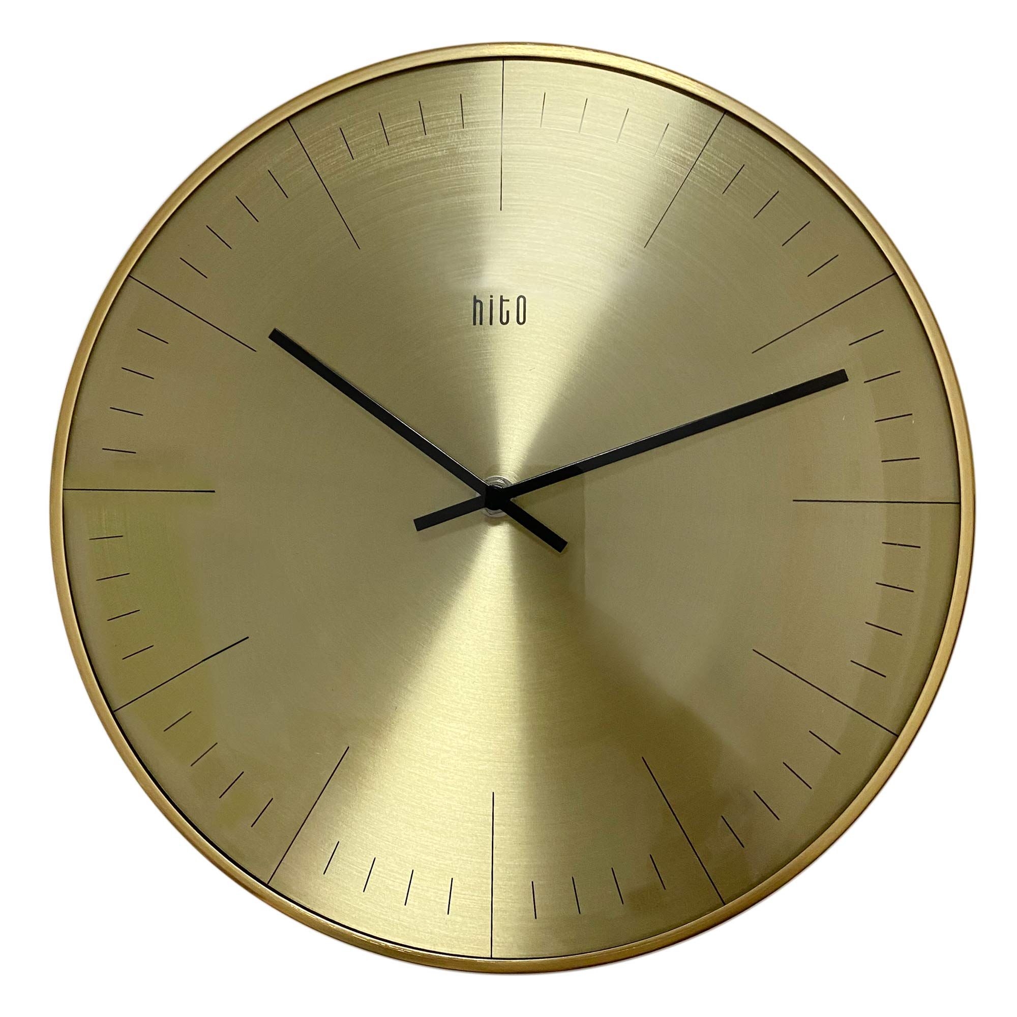 hito Silent Non Ticking Wall Clock Glass Front Cover Accurate Sweep Movement 12 inch Modern Decorati | Amazon (US)