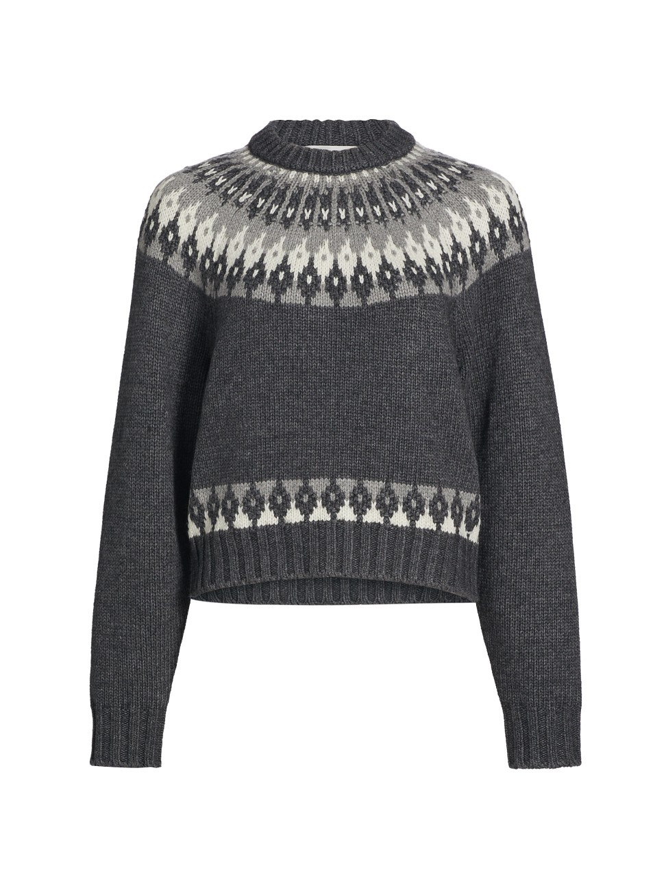 Women's Dangela Pattern Sweater - Slate Grey Ivory Combo - Size Small | Saks Fifth Avenue