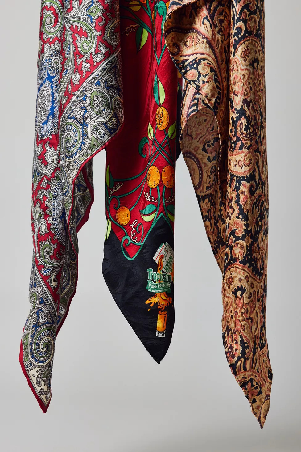 Vintage By UO Large Square Printed Bandana Scarf | Urban Outfitters (US and RoW)