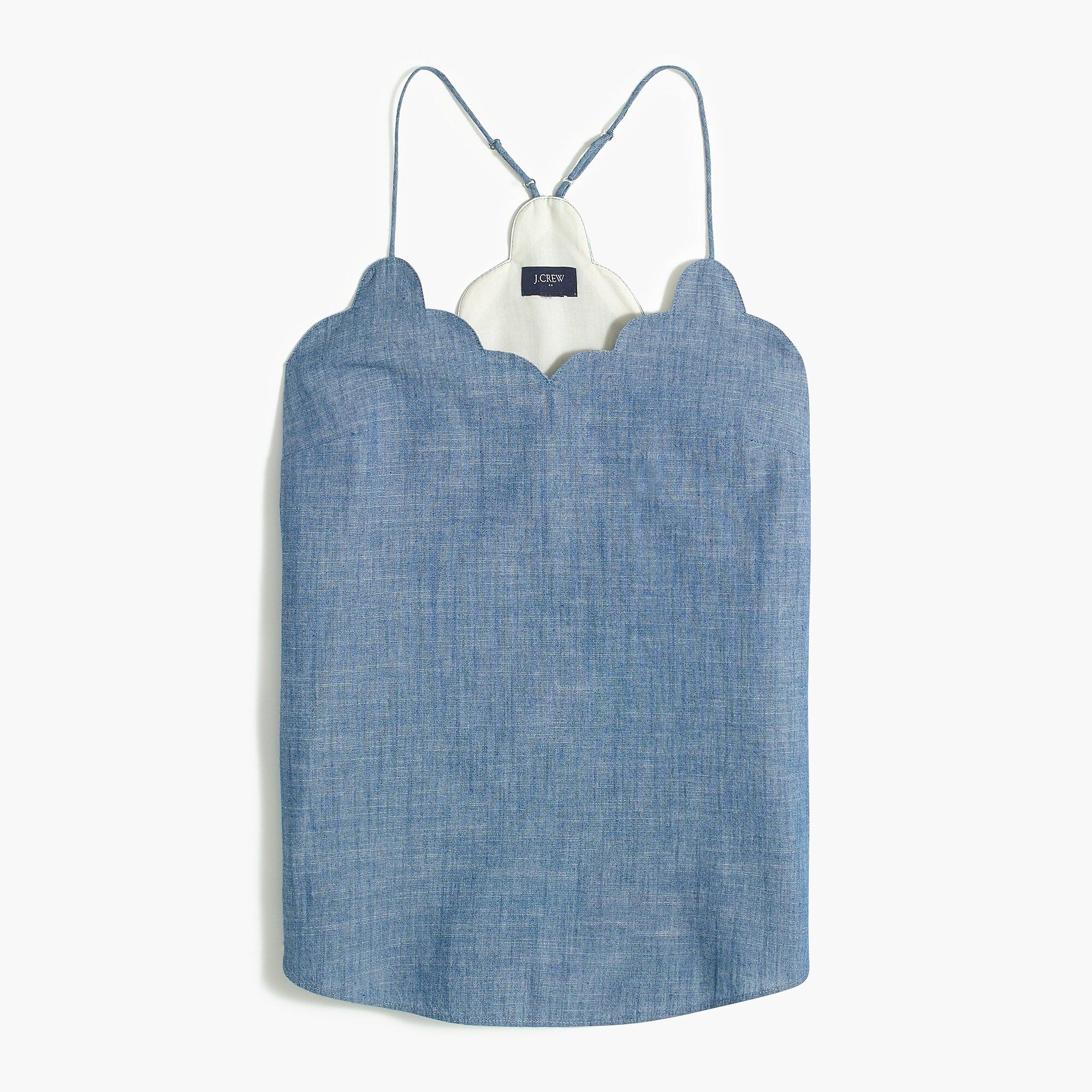 Chambray scalloped cami top | J.Crew Factory