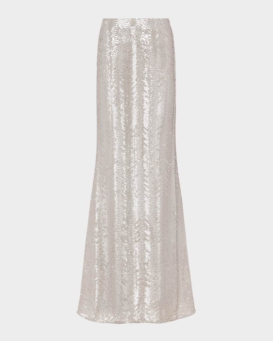 L'Agence Zeta Sequined Maxi Skirt | Neiman Marcus