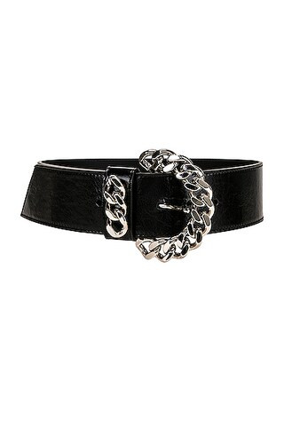 KATE CATE Chainy Palladium Belt in Black | FWRD 