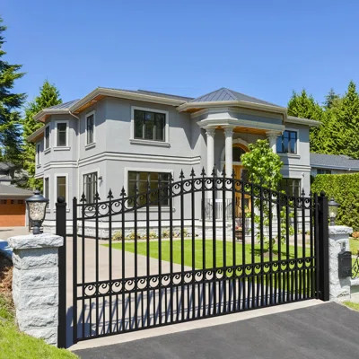 Steel Single Swing Driveway Gate - LONDON Style | Wayfair North America