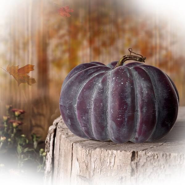 8" Waterproof Weathered Pumpkin W/Stem - Overstock - 32193967 | Bed Bath & Beyond