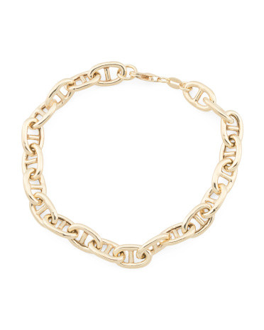 Made In Italy 18kt Gold Plated Traversino Chain Bracelet | TJ Maxx