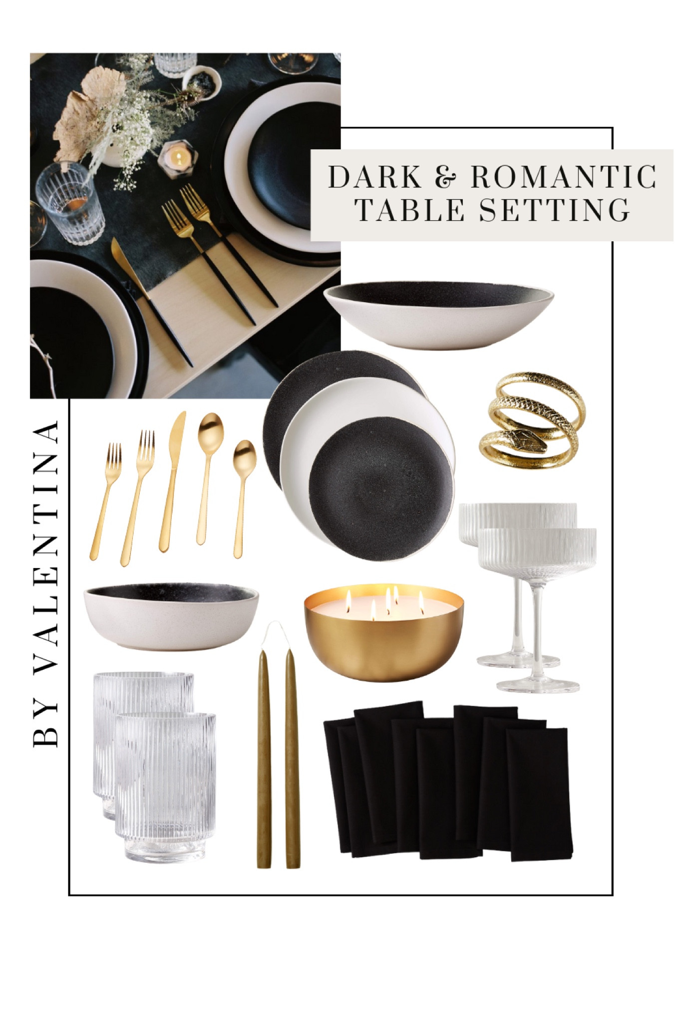 Dark and Romantic Table Setting 🖤

#LTKhome #LTKFind #LTKstyletip
